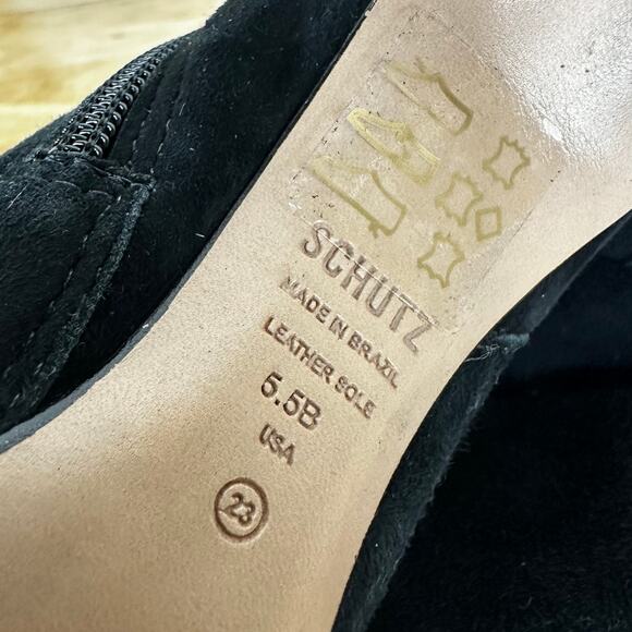 Schutz Ashlee Over The Knee Black Suede Boot Women's Size 5.5B New Without Box - Picture 8 of 10